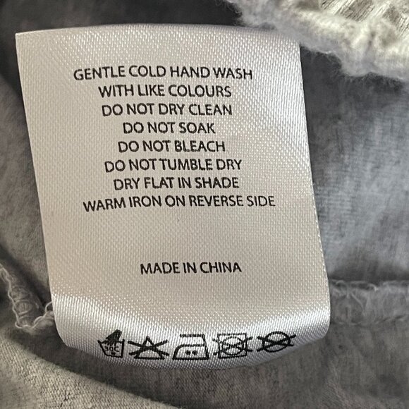 White Fox Women's Gray Lounge Shorts Navy Trim Drawstring Casual Comfy Size: M - Picture 7 of 7